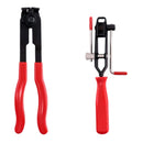 Pinzas Abrazaderas CV sinfín para cubrepolvos (70-120mm (4pzas)  25-142mm (4 pzas) y alicates para ejes de transmisión. Set de 10 piezas. Juntas para autos zunchos metalicos