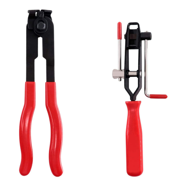 Pinzas Abrazaderas CV sinfín para cubrepolvos (70-120mm (4pzas)  25-142mm (4 pzas) y alicates para ejes de transmisión. Set de 10 piezas. Juntas para autos zunchos metalicos