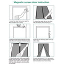 Cortina Mosquitera Magnética Multiuso  Color Negro para Puertas. Fácil de instalar. Tamaño 100x210cm. Malla antimosquito.