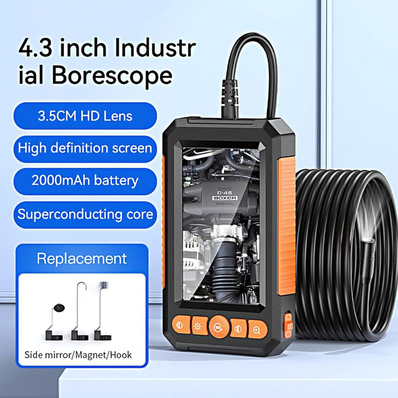 Videoscopio Industrial HD 1080P. A prueba de agua IP67. Cable de 5m. Cámara endoscópica con luz.