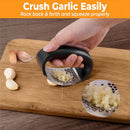 Triturador machacador de ajo. Color negro.