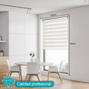 Persiana Roller Enrollable Eclipse BLANCO DUAL 120X160CM INSPIRE (Calidad Profesional)
