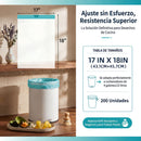 Bolsas de Basura Pequeñas Aromatizadas 4 Galones (15L) con Cordón Ajustable. Cartuchos Resistentes para Desechos (200 unds). Color Blanco (43x46cm)