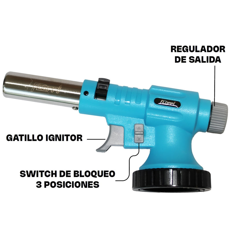 Soplete antorcha multiusos a gas butano