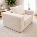 Sofá empacado al vacio Memory Foam de alta densidad 124X84X70cm Color Off-white 06