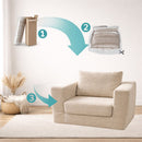 Sofá empacado al vacio Memory Foam de alta densidad 124X84X70cm Color Off-white 06
