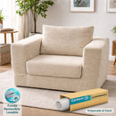 Sofá empacado al vacio Memory Foam de alta densidad 124X84X70cm Color Off-white 06