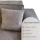 Sofá empacado al vacio Memory Foam de alta densidad 220X100X73cm Color Gray 08