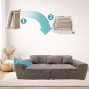 Sofá empacado al vacio Memory Foam de alta densidad 220X100X73cm Color Gray 08