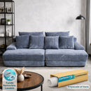 Sofá empacado al vacio Memory Foam de alta densidad 200X100X72cm Color Blue gray 23