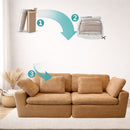 Sofá empacado al vacio Memory Foam de alta densidad 201X100X70cm Color Khaki brown 13