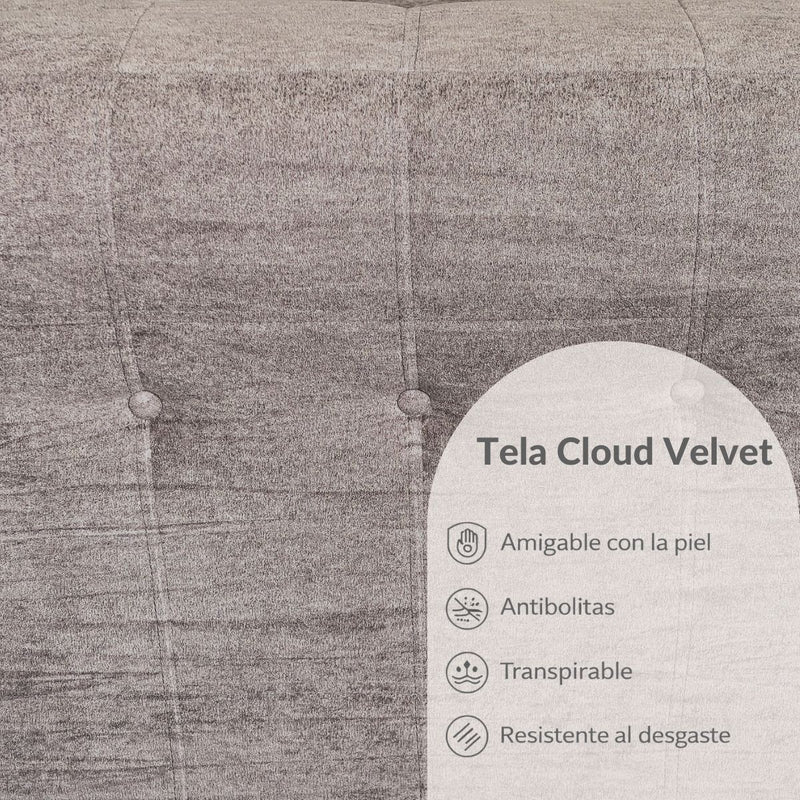 Sofá empacado al vacio Memory Foam de alta densidad 85X100X72cm Color Gray 08