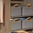 Caja Organizadora con Tapa (47x28x20cm) Color gris. Caja De Tela Plegable Para Almacenamiento.