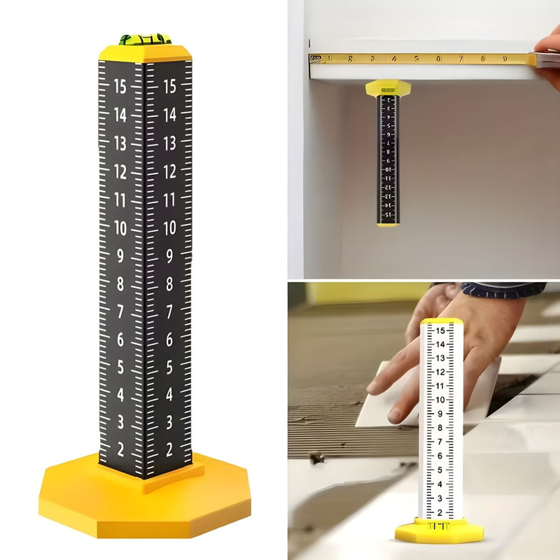 Regla Niveladora de altura Magnética 4 Caras de 16cm con Burbuja. Ideal para Instalación de Azulejos y Cerámica.