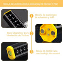 Regla Niveladora de altura Magnética 4 Caras de 16cm con Burbuja. Ideal para Instalación de Azulejos y Cerámica.