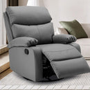 Sillón de lactancia silla mecedora Reclinable Manual 110°-170° con Reposapiés Extensible. Poltrona Giratoria con Espuma de Alta Densidad y Tela Antiarañazos. Color Gris