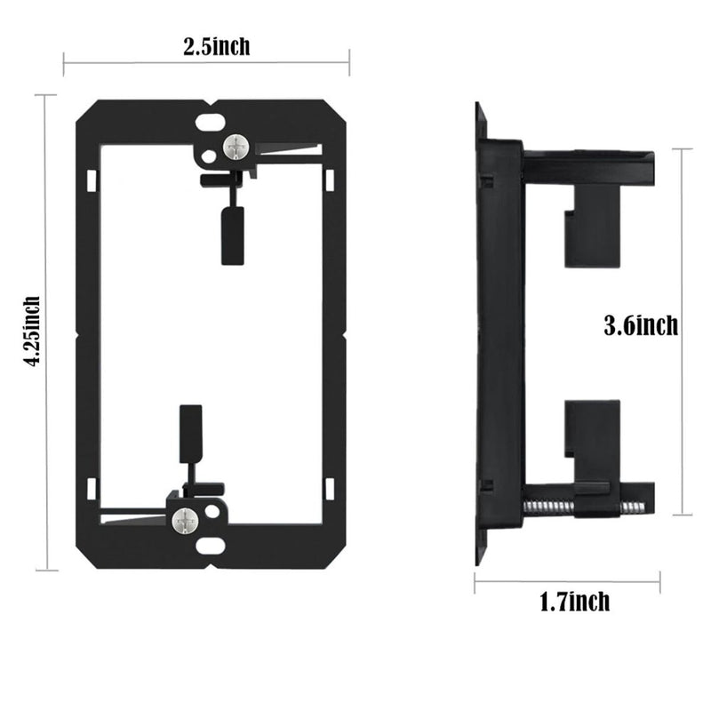 Placa Ethernet RJ45 Cat7 de 6 Entradas para Pared  y soporte negro.Incluye tornillos. Placa Frontal Color Blanco (11.5x7cm)