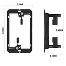 Placa Ethernet RJ45 Cat7  con 2 puertos y soporte negro.Incluye tornillos. Placa Frontal Color Blanco (11.5x7cm)