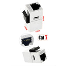 Placa Ethernet RJ45 Cat7  con 2 puertos y soporte negro.Incluye tornillos. Placa Frontal Color Blanco (11.5x7cm)
