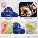 Pelador de Frutas Eléctrico para quitar cascara de frutas  Multifunción 5V y 50W con Batería 1300mAh y cable USB (200x240mm) Azul.