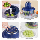 Pelador de Frutas Eléctrico para quitar cascara de frutas  Multifunción 5V y 50W con Batería 1300mAh y cable USB (200x240mm) Azul.