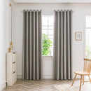 Cortinas Blackout Gris Plata con Tela Densa Suave 1.4x2.4m. Cortinas Con Ojales Metálicos Protección UV (1 Panel)
