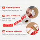 Etiquetas Adhesivas FRAGILE 25.4x76.2mm (1000 Unds) Maneje Con Cuidado Alta Visibilidad.