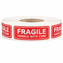 Etiquetas Adhesivas FRAGILE 25.4x76.2mm (1000 Unds) Maneje Con Cuidado Alta Visibilidad.