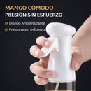 Pulverizador De Aceite de 200ml.  Botella Plástica Spray. Color Blanco. Aceitera