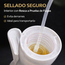 Pulverizador De Aceite de 200ml.  Botella Plástica Spray. Color Blanco. Aceitera