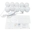 Guirnalda tira Bombillos LED (4.5cm) para vanity Espejo Maquillaje USB 5V (14 focos) con 3 Tonos de Luz y 10 Niveles de Brillo Ajustable.