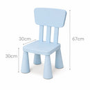Silla Infantil de Plástico PP sin BPA con Respaldo Ergonómico. Silla Para Niños Armable Esquinas Redondeadas (3x30x67cm). Color Blanco