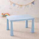 Mesa Infantil de Plástico PP sin BPA con Bordes Redondeados. Mesa Para Niños Armable. Resiste hasta 100Kg (77x55x48cm). Color Celeste.