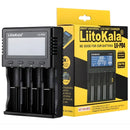 Cargador Inteligente de Baterías con Pantalla LCD. Cargador Universal 4 Ranuras Independientes para Baterías Recargables Li-ion NiMH NiCd AA AAA 18650. Lii-pd4