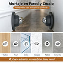 Amortiguador de Puerta tope  Magnético Adhesivo y Atornillable Silencioso. Tope Antigolpes con Fijación Fuerte para Pared y Suelo. Color Negro.