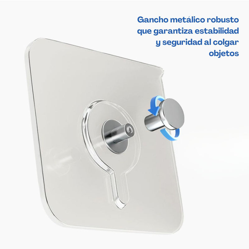 Colgador Adhesivo Multifuncional para Pared sin Perforar Soporte Adhesivo Transparente para Colgar Cuadros