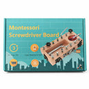 Juguete Montessori de Herramientas de Madera para Niños con Tornillos y Destornillador. Tablero Educativo Sensorial Para Habilidades Motoras STEM Infantil