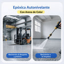 Pintura Epóxica Autonivelante para Pisos con Arena Color Blanco Sésamo. Recubrimiento Antideslizante Impermeable de Alta Resistencia (5Kg)
