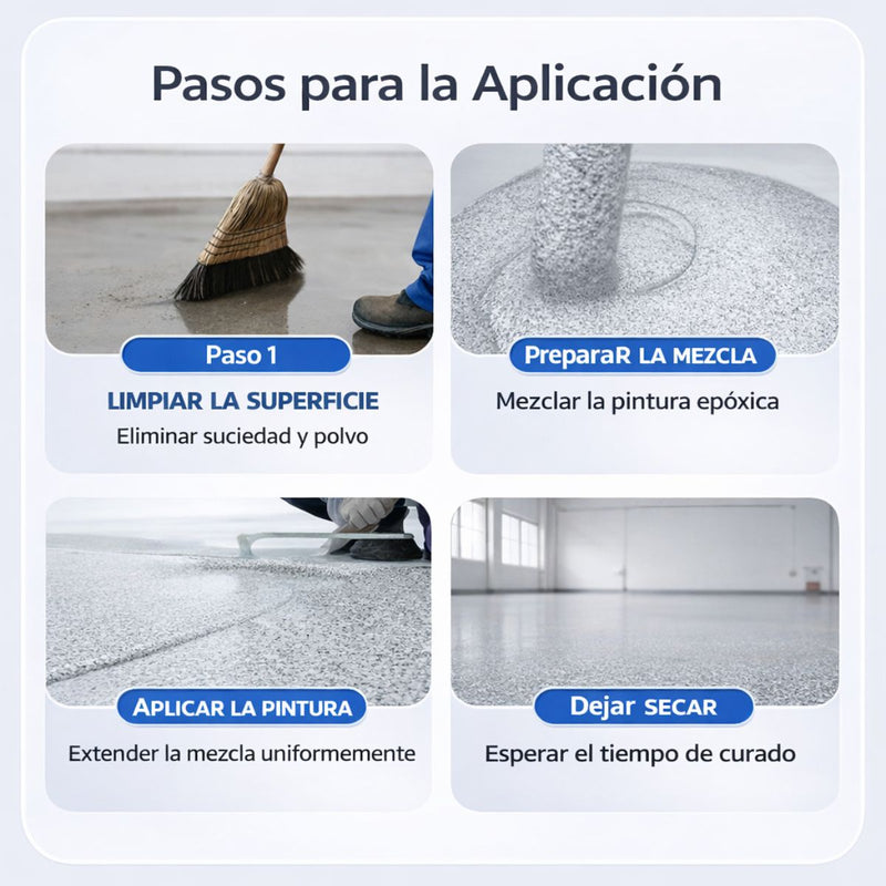 Pintura Epóxica Autonivelante para Pisos con Arena Color Blanco Sésamo. Recubrimiento Antideslizante Impermeable de Alta Resistencia (5Kg)