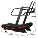 Cinta de Correr Curva sin Motor para Gimnasio y Cardio Profesional 7 Niveles de Resistencia y Pantalla LCD. Máquina de Correr Sin Electricidad para Casa y Gimnasio (200x90x153cm)