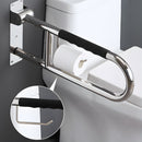 de Seguridad Apoyo discapacitados Abatible para Baño Portarrollos. Pasamanos Plegable de Acero Inoxidable 304 Antideslizante para Inodoro (70cm) para adultos mayores
