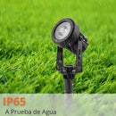 Lámparas Solares para Jardín con Estaca LED 3000K (Set de 2). Kit de Iluminación Exterior con Panel Solar 5V/3W. Focos Impermeables para Patio Camino y Paisajismo. Luz Cálida