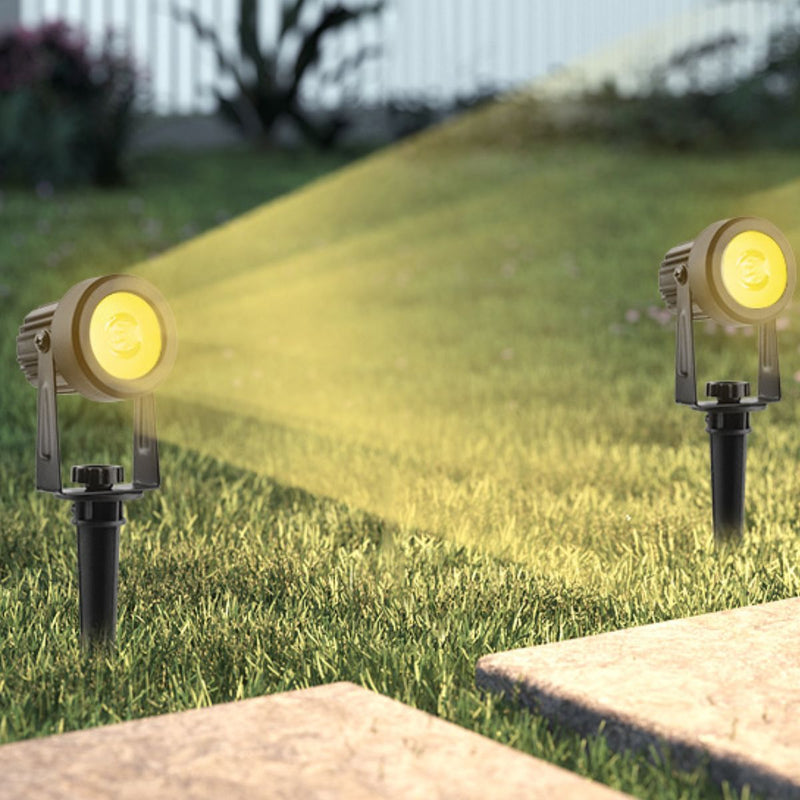 Kit de Luces LED para Jardín Exterior con Estacas – Iluminación Decorativa para Paisajismo 3000K con Enchufe y Cable 3M (Set de 6). Luz Cálida