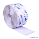 Cinta Velcro Adhesiva 30mmx3m Doble Cara Alta Resistencia. Cierre Mágico Tira Fijación Fuerte Reutilizable para Pared, Auto y Hogar. Color Blanco