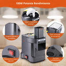 Procesador y Cortador de Vegetales Eléctrico Multifuncional – Rallador y Rebanador de Cocina 3 en 1 de 110W. Triturador de Alimentos Eléctrico Multifuncional con 3 cuchillas Intercambiables.