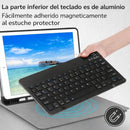 Teclado y Mouse Inalámbricos en Español Bluetooth Recargables USBC Ultra Delgados Compatibles con PC Laptop Tablet iOS Android Windows. Color Negro