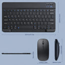 Teclado y Mouse Inalámbricos en Español Bluetooth Recargables USBC Ultra Delgados Compatibles con PC Laptop Tablet iOS Android Windows. Color Negro