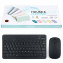 Teclado y Mouse Inalámbricos en Español Bluetooth Recargables USBC Ultra Delgados Compatibles con PC Laptop Tablet iOS Android Windows. Color Negro