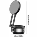 Soporte Magnético para Celular con Ventosa Eléctrica USB C. Base Ajustable 360°. Soporte Multiuso para Auto Tablero Escritorio Compatible con iPhone Android. Color Plateado