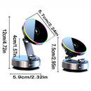 Soporte Magnético para Celular con Ventosa manual y Carga Inalámbrica 15W. Base Ajustable 360° con Luz LED RGB Compatible iPhone Android